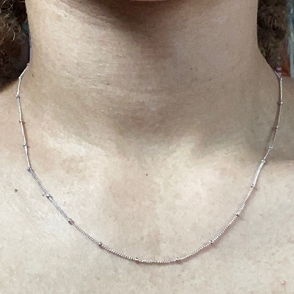 💍SS 925 Silver Beaded Necklace💍 - Picture 2 of 4